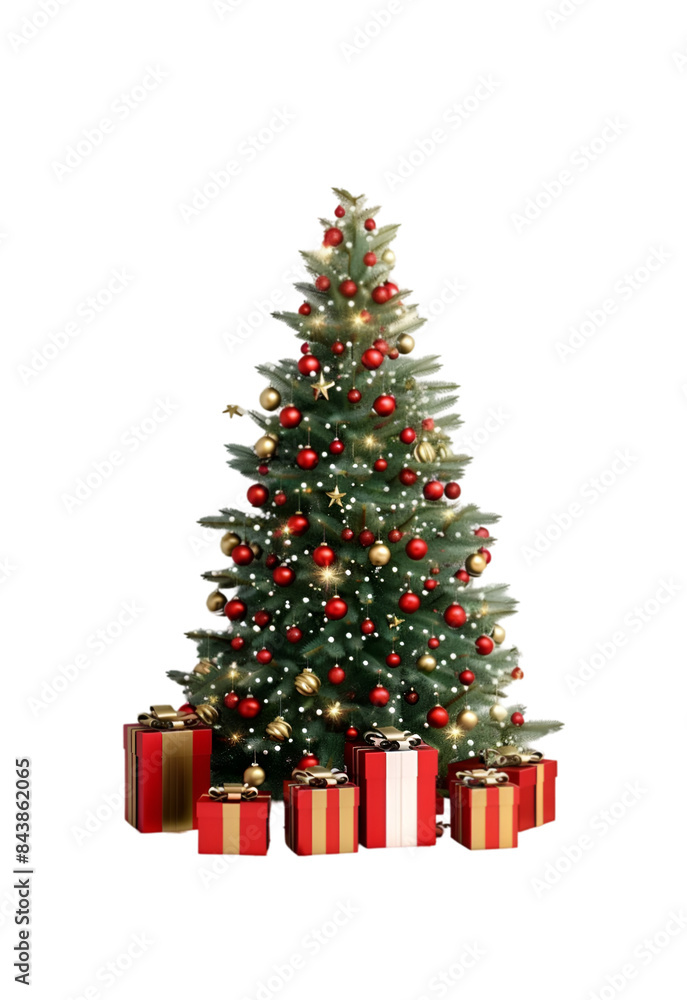 Christmas tree and gifts on transparent background
Christmas tree and gifts on transparent background