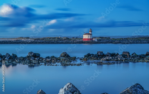 Coquille River Lighthouse in Bandon, Oregon, USA.  photo