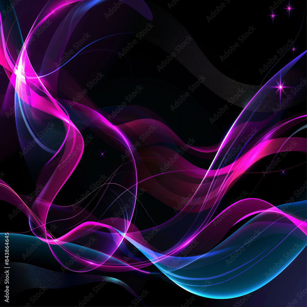 abstract dark background with flowing colouful wave abstract dark background with flowing colouful wave