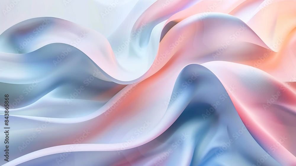 Interlocking Soft 3D Waves on Cool Gradient Background Interlocking Soft 3D Waves on Cool Gradient Background