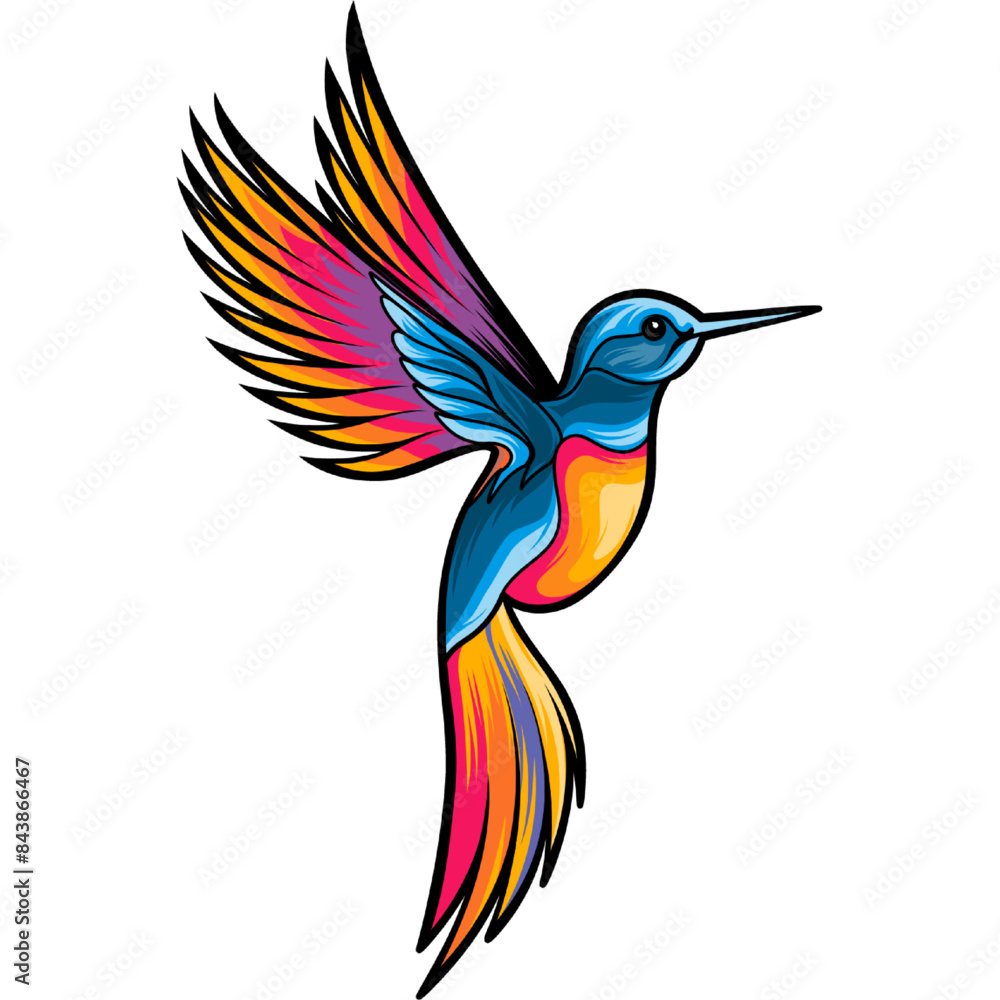 Obraz premium Flying Hummingbird