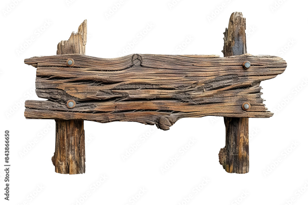 Rustic wooden sign with weathered surface and nails, isolated on black background. Perfect for adding a vintage touch to your designs. Rustic wooden sign with weathered surface and nails, isolated on black background. Perfect for adding a vintage touch to your designs.