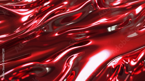 a close up of a shiny red surface