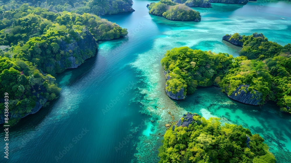 Islands with green forests image Islands with green forests image
