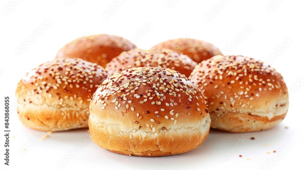 Tasty burger buns on a white background Tasty burger buns on a white background