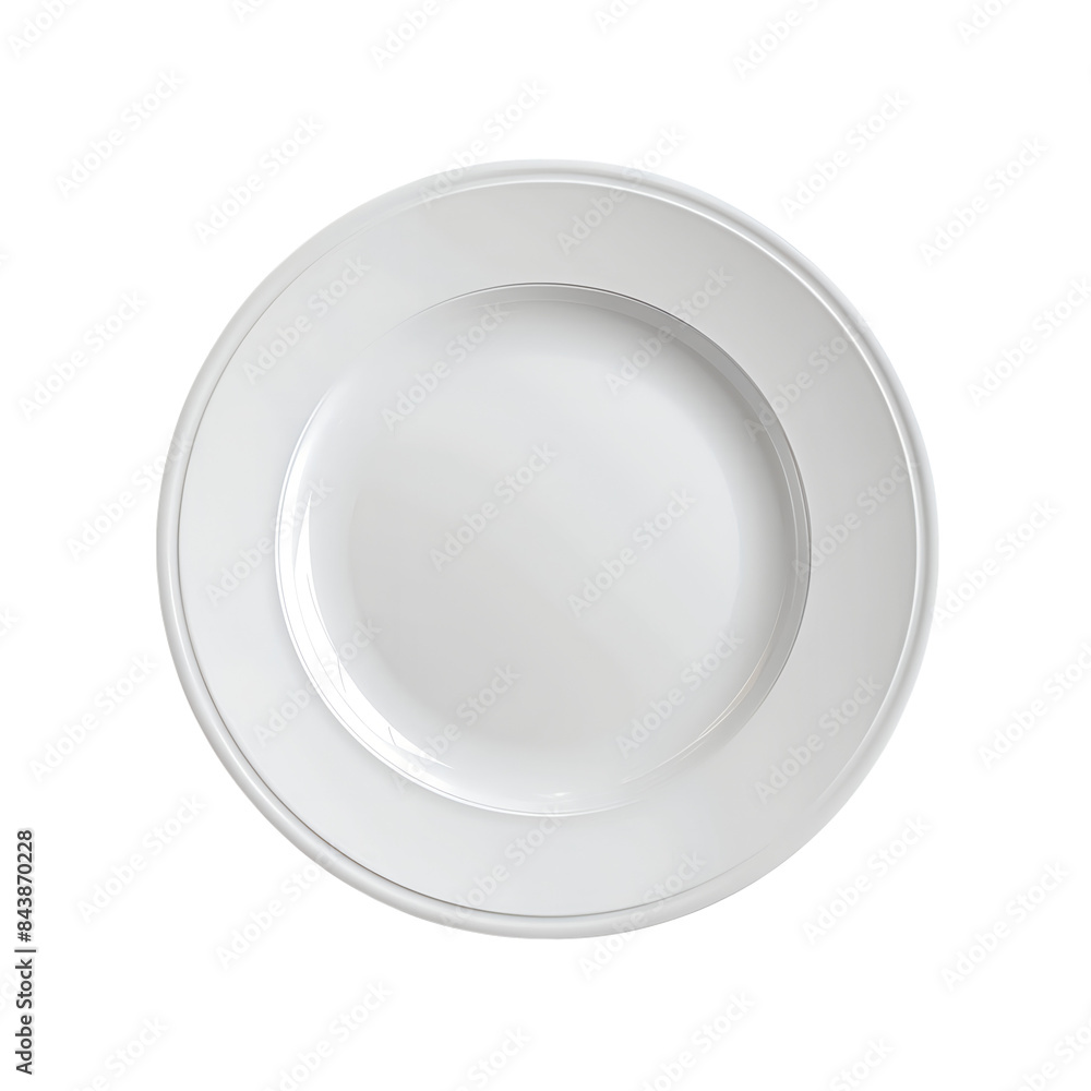 White dish plate, isolated on transparent background. Tableware for food template. Porcelain or ceramic dishware. Top view White dish plate, isolated on transparent background. Tableware for food template. Porcelain or ceramic dishware. Top view