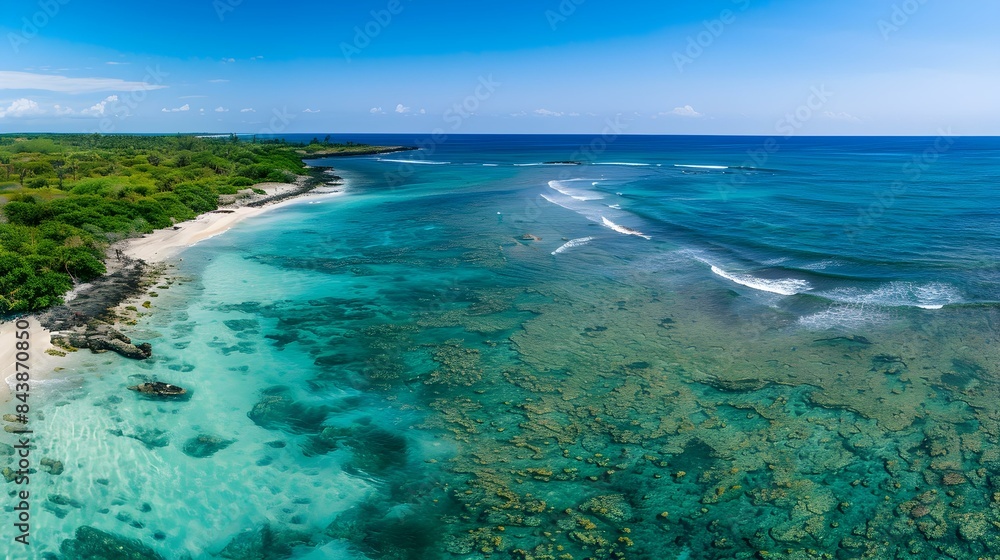 Obraz premium Coastline with sandy beaches image