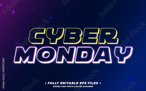 cyber monday text effect fully editable with high quality