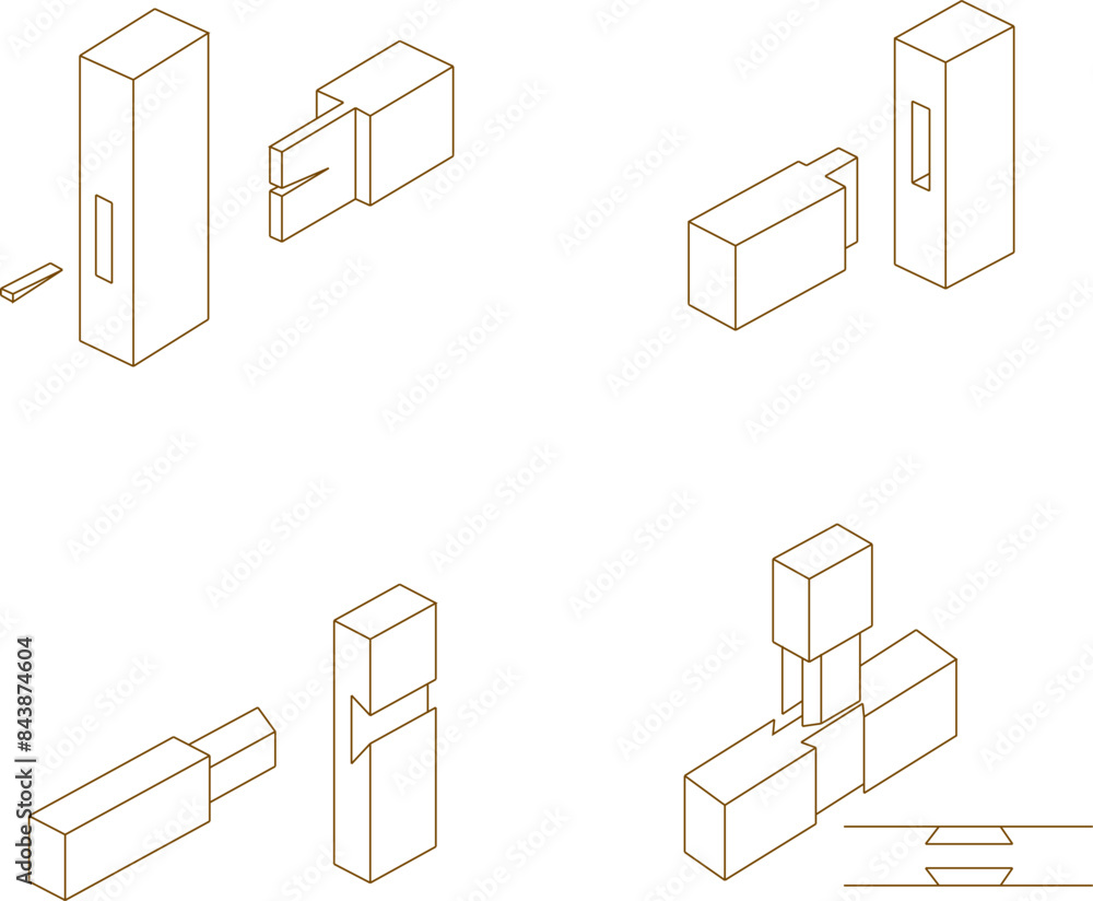 Sketch silhouette illustration vector drawing of cutout design details for wood joinery Sketch silhouette illustration vector drawing of cutout design details for wood joinery
