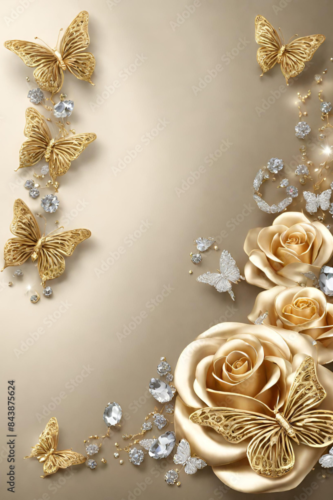 Naklejka premium golden christmas background