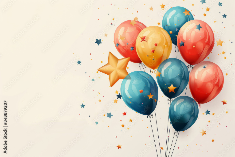 Happy Birthday greeting card template. Copy space for text Happy Birthday greeting card template. Copy space for text