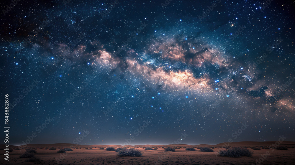 Fototapeta premium Silent Night: Milky Way over a Pristine Desert