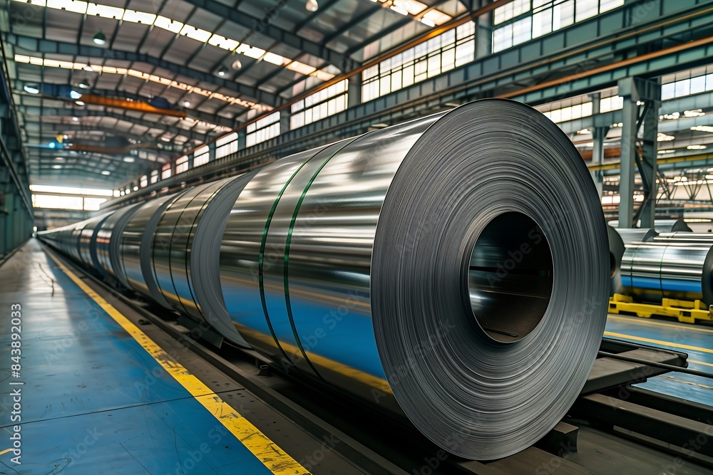Galvanized steel coil in industrial steel factory Galvanized steel coil in industrial steel factory
