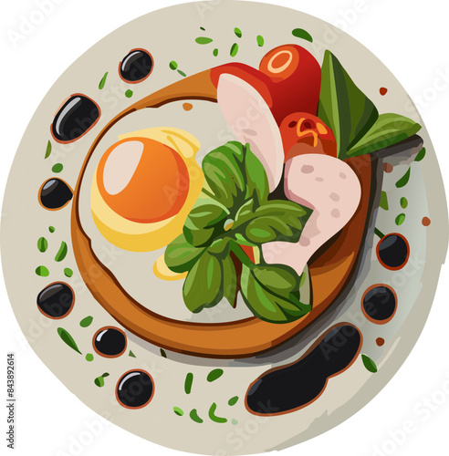 Breakfast digital art food