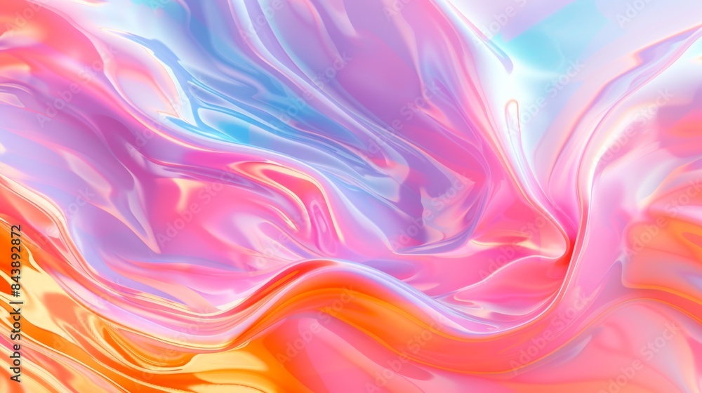 Vibrant abstract liquid swirls in pastel colors Vibrant abstract liquid swirls in pastel colors