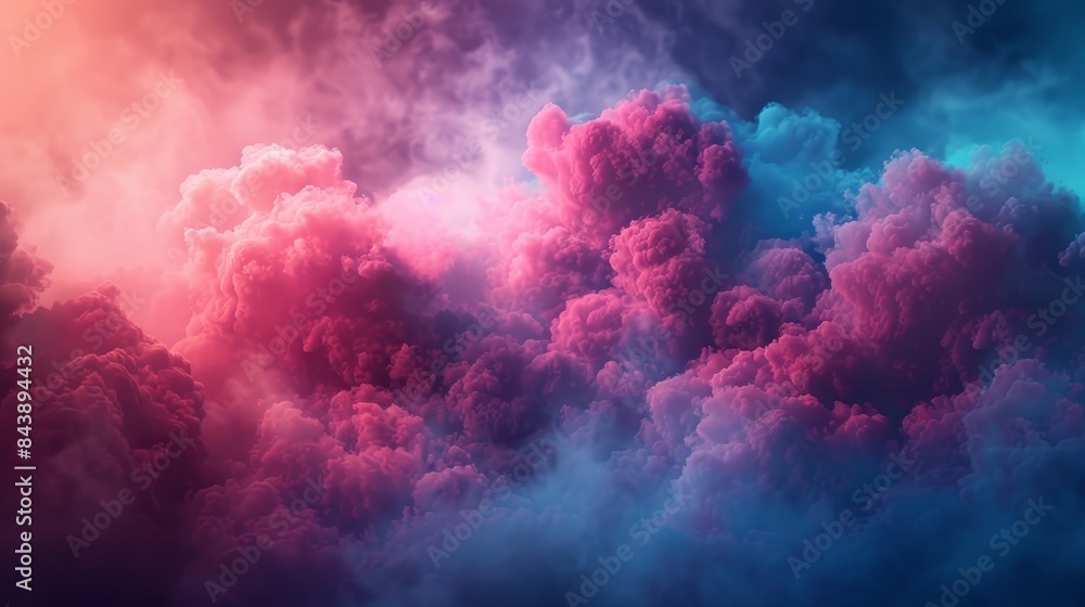 A colorful sky with pink and blue clouds A colorful sky with pink and blue clouds