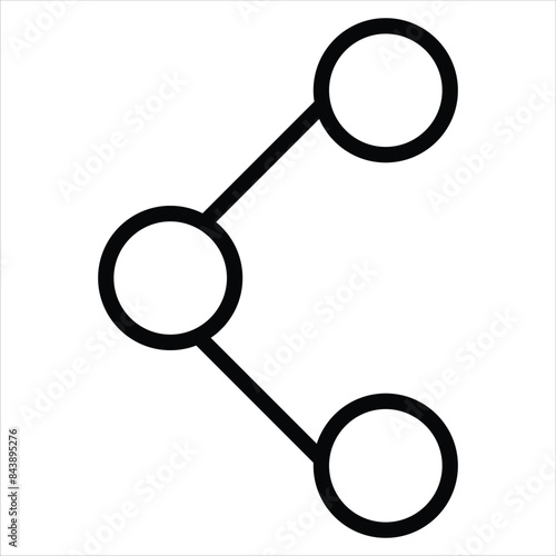 Share Icon with Black Outline Style