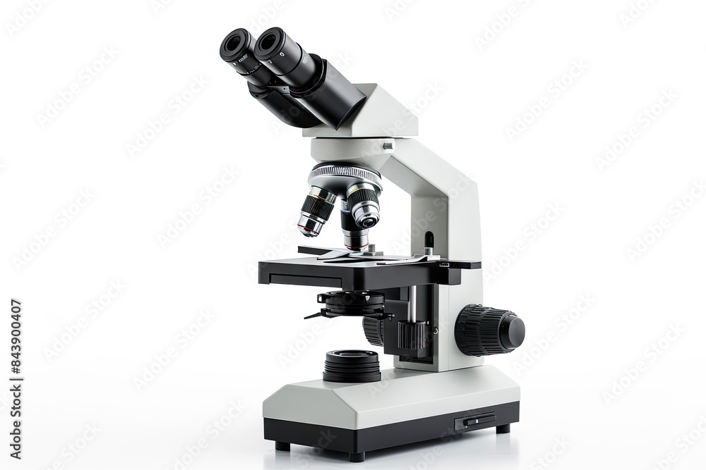 microscope isolated on white microscope isolated on white