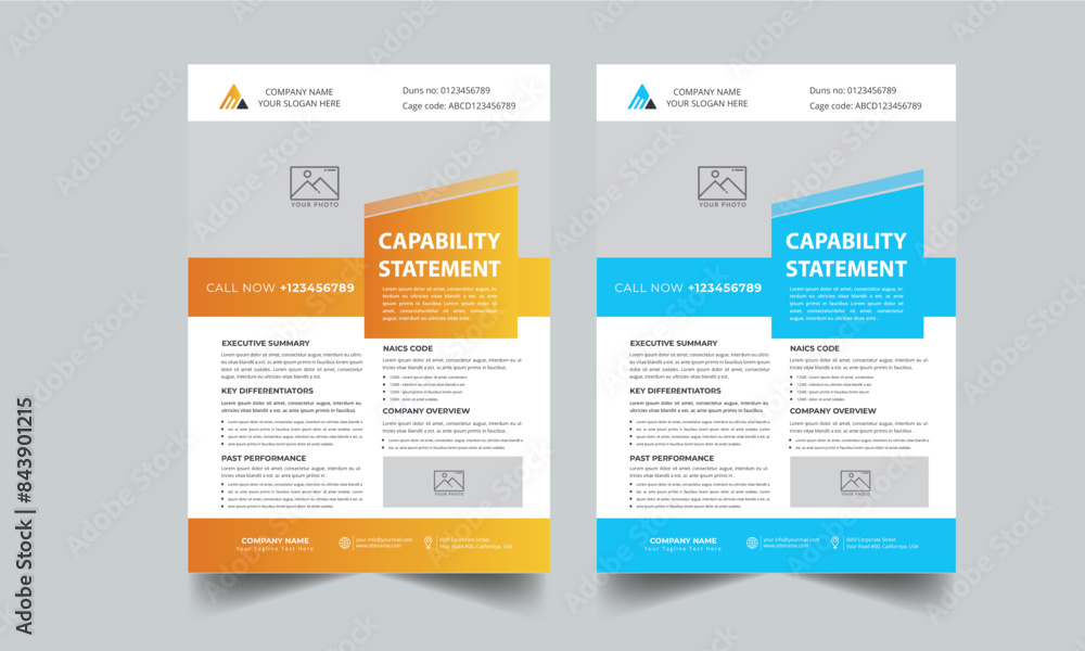 Obraz premium Capability Statement Template Design.