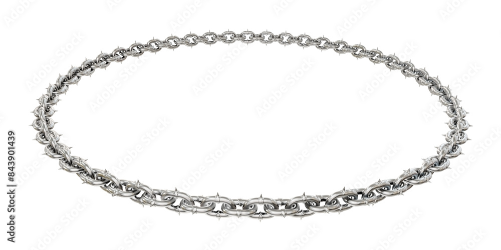 Industrial Elegance: 3D Chain Art. 3D illustration blends industrial chic with elegance. Sharp metallic chains form a dynamic circle, perfect for captivating designs (transparent background). Industrial Elegance: 3D Chain Art. 3D illustration blends industrial chic with elegance. Sharp metallic chains form a dynamic circle, perfect for captivating designs (transparent background).
