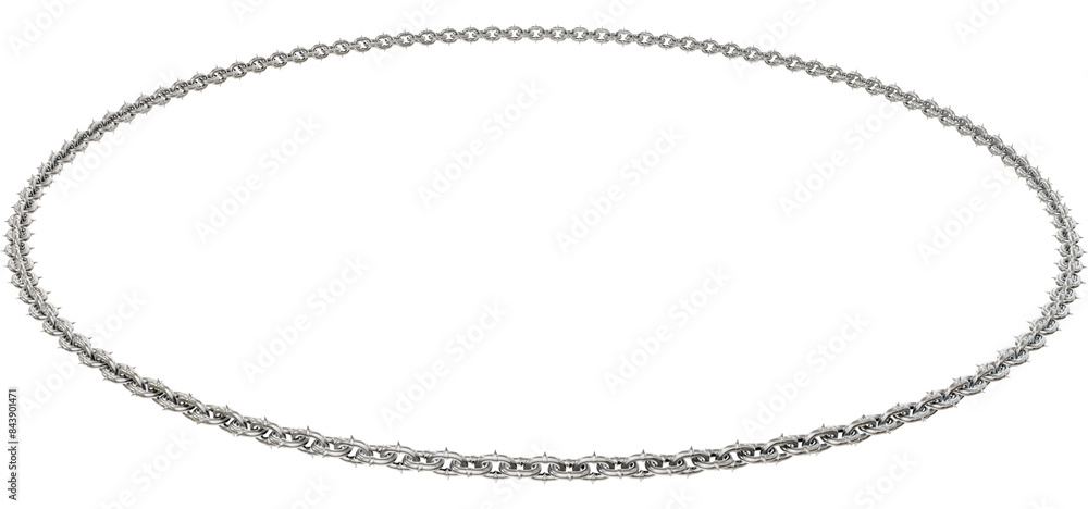 Chainmail Reimagined: 3D Art Element. 3D illustration reinvents chainmail. Sharp metallic chains twist into a dynamic circle, offering endless design possibilities (transparent background). Chainmail Reimagined: 3D Art Element. 3D illustration reinvents chainmail. Sharp metallic chains twist into a dynamic circle, offering endless design possibilities (transparent background).
