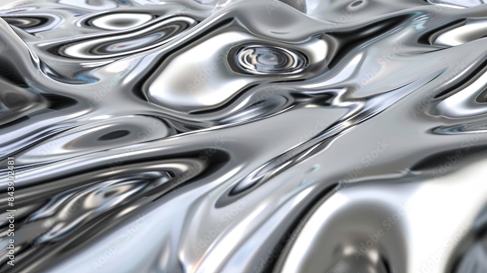 Luxurious Flowing Silver Liquid Metal Artistic Background Luxurious Flowing Silver Liquid Metal Artistic Background