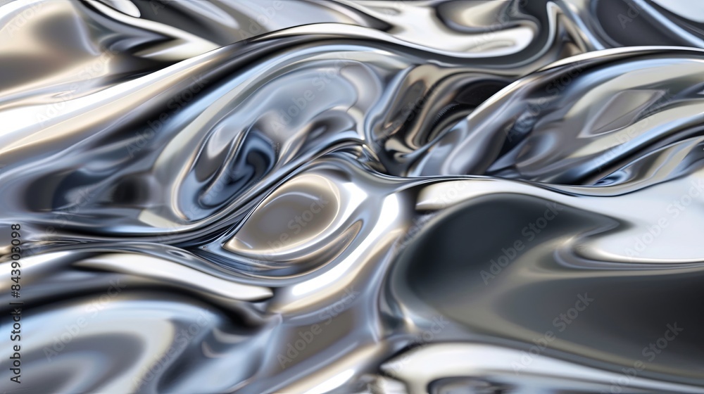 Luxurious Flowing Silver Liquid Metal Artistic Background Luxurious Flowing Silver Liquid Metal Artistic Background