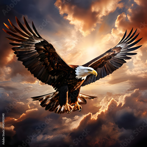 Wallpaper Mural Eagle flying in sky Torontodigital.ca