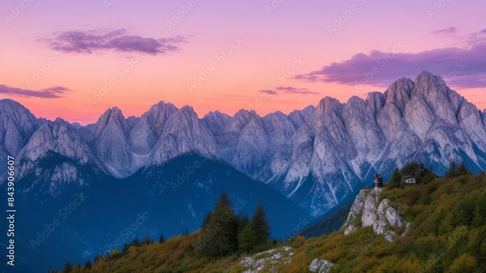 Fototapeta premium Beautiful view of the mountain. Mountain landscape. The beauty of nature.