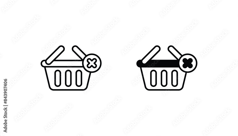 Shopping Basket icon design with white background stock illustration Shopping Basket icon design with white background stock illustration