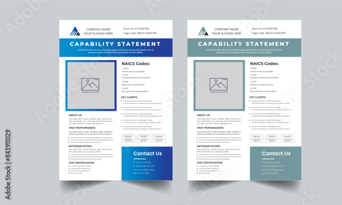 Capability Statement Template Design.