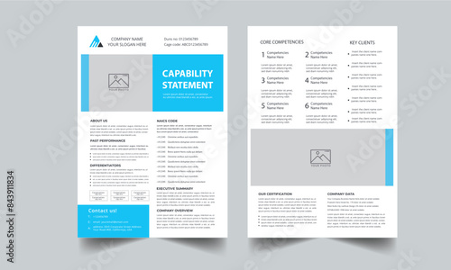 Capability Statement Template Design.