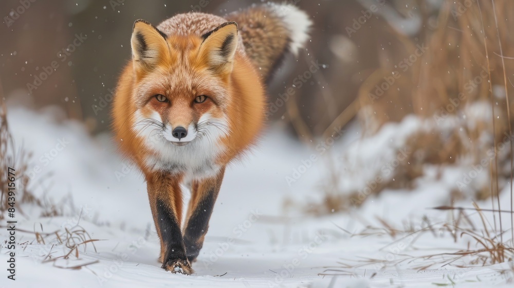 A Red Fox Goes for a Walk in the Winter A Red Fox Goes for a Walk in the Winter