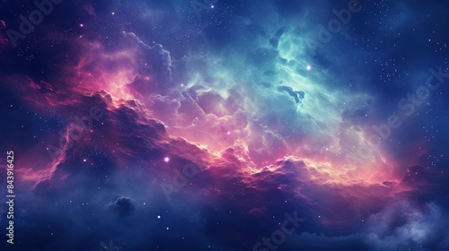 Blue Azure Pink Purple Magenta Nebula Space Abstract Wallpaper