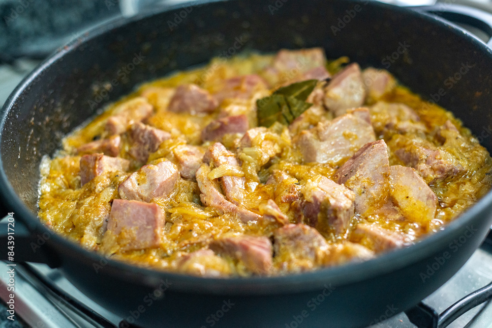 Traditional Andalusian Atún Encebollado in Skillet Traditional Andalusian Atún Encebollado in Skillet