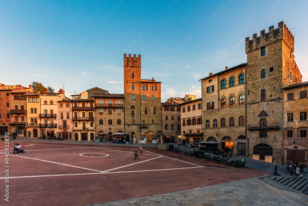 Naklejka premium The city of Arezzo, Italy