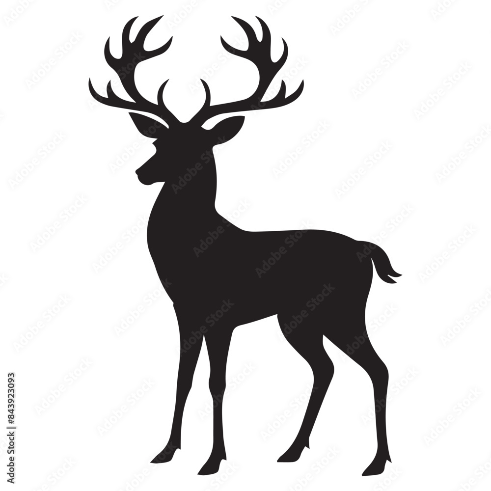 Fototapeta premium deer silhouette vector illustration