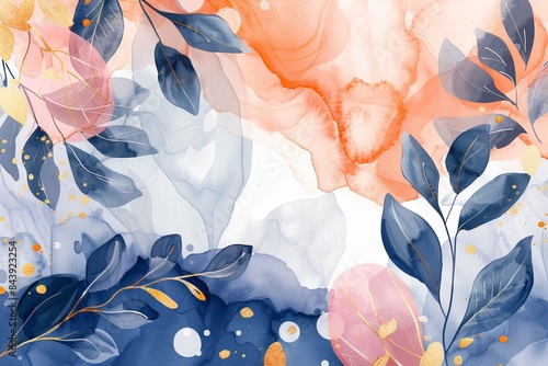 Whimsical Watercolor Floral Background for Boho Chic Designs Generative AI