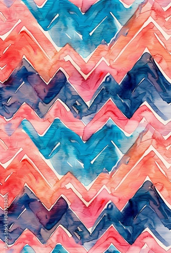 Vibrant Watercolor Pattern for Creative Projects Generative AI