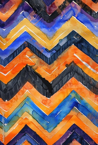 Vibrant Watercolor Pattern for Creative Projects Generative AI