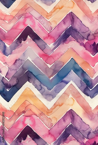 Vibrant Watercolor Pattern for Creative Projects Generative AI