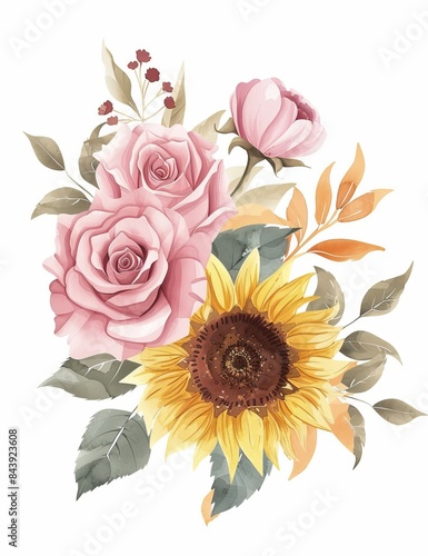 Vibrant Floral Bouquet for Spring Decor Generative AI