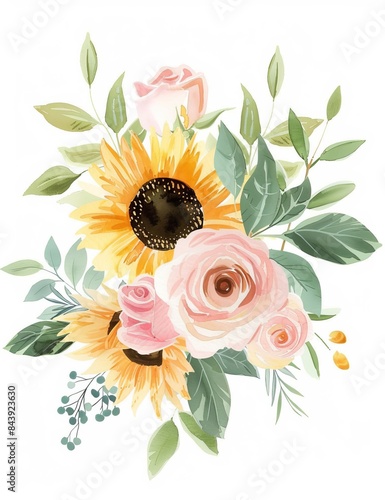 Vibrant Floral Bouquet for Spring Decor Generative AI