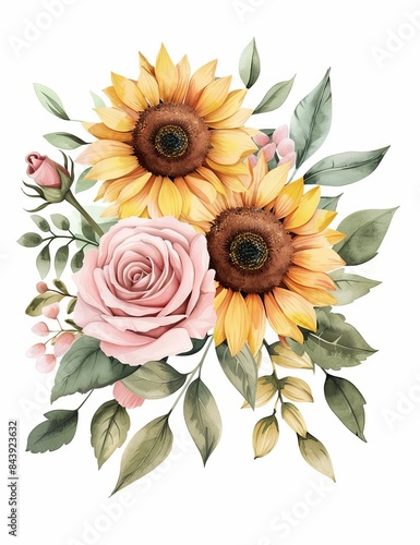 Vibrant Floral Bouquet for Spring Decor Generative AI