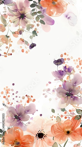 Vibrant Floral Watercolor Painting for Home Decor Inspiration Generative AI