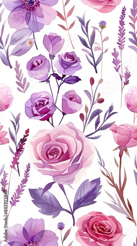 Whimsical Floral Pattern for Fashion and Home Decor Generative AI