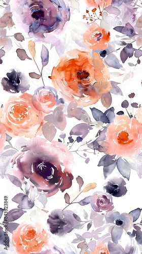 Vibrant Floral Watercolor Painting for Home Decor Inspiration Generative AI