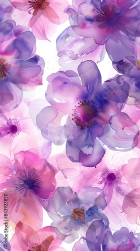 Vibrant Floral Pattern for Spring Decor Generative AI