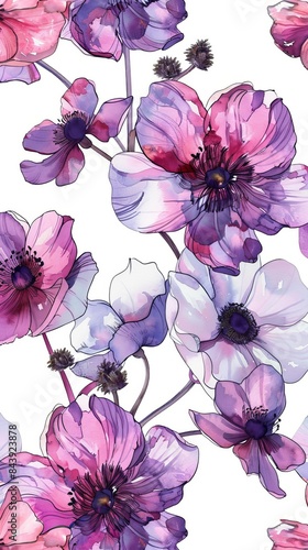 Vibrant Floral Pattern for Spring Decor Generative AI