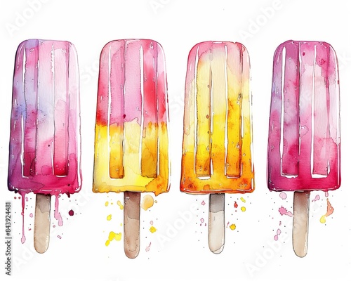 Summer Fun Clipart Set for Print Design Generative AI